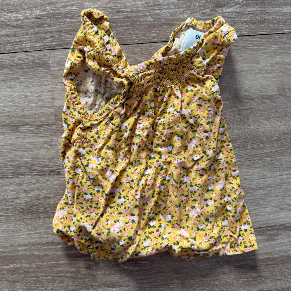 Old Navy Yellow Floral Top